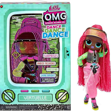 L.O.L. Surprise! OMG Dance Dance Dance Virtuelle Fashion Doll with 15 Surprises Including Magic Black Light, Shoes, Hair Brush Doll Stand and TV Package-Great Gift for Girls Ages 4+ Who Love to Dance