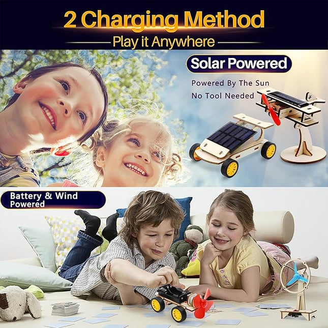 STEM Kits for Kids Ages 8-10-12-14, Stem Toys for Boys Age 8-12, Science Projects, Solar Car Building Kits, Activities Engineering Kit, Gifts for 8 9 10 11 12 Year Old Boys