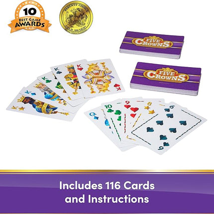 Five Crowns Giant Card Games – Jumbo Playing Cards, Card Game for Kids and Adults, Family Game Night, 5 Suited Rummy Style Card Game, Ages 8+