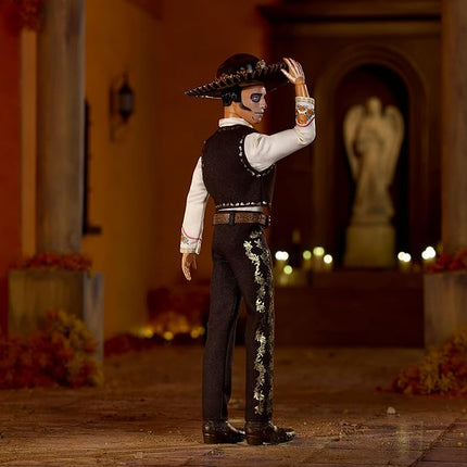 Barbie Signature Ken Doll, Día De Muertos 2025 Collectible with Cream Shirt, Black Vest and Trousers, Sombrero and Calavera Face Paint