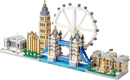 Micro Building Blocks Set Architecture London Skyline Collection Building Set Model Kit London Bridge Gift for Adults and Kids Ages of 14+ 3430 Pieces