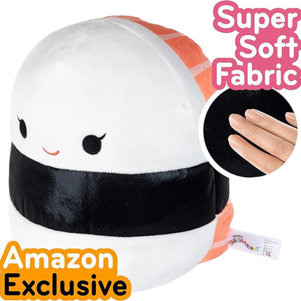 Squishmallows Original 10-Inch Solenn The Salmon Sushi - Official Jazwares Plush - Collectible Soft & Squishy Sushi Stuffed Animal Toy - Add to Your Squad - Gift for Kids, Girls & Boys