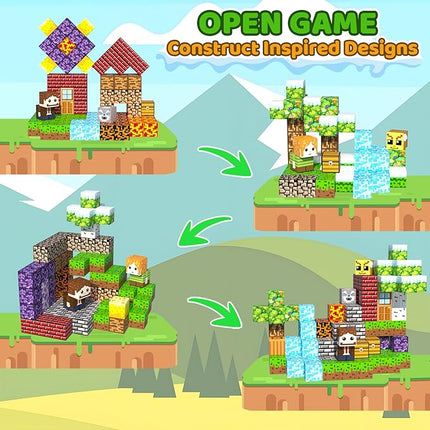 208PCS Magnetic Blocks for Kids 4-8, Magnetic Building Blocks Cubes, Stacking Magnetic Building Tiles Toys for Kids Toddlers Boys Girls Ages 3 4 5 6 7 8-12 Birthday Gifts