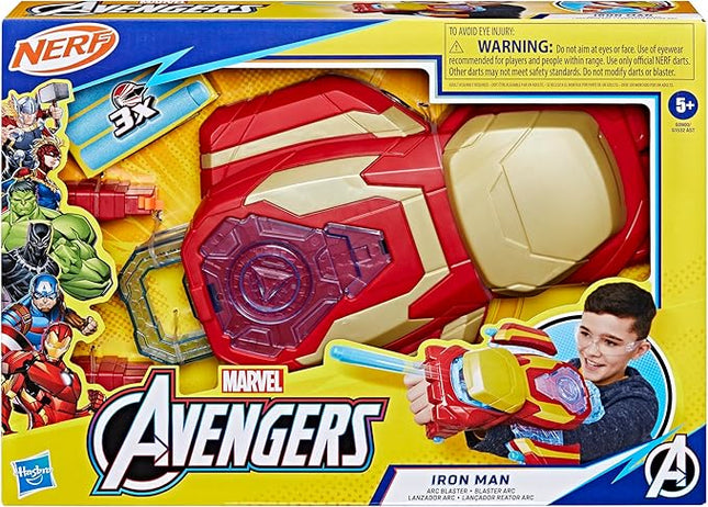 Marvel Avengers Iron Man Arc Blaster Roleplay Toy with 3 NERF Darts, Super Hero Toys for Kids Ages 5+