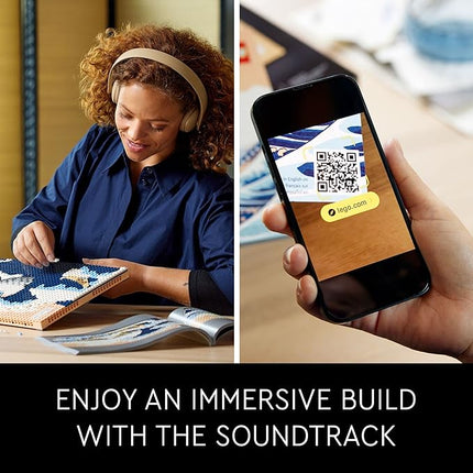 LEGO Art Hokusai The Great Wave Framed Japanese Wall Art Building Set - Unique Wall Decor for Home, Room, or Office - Fun Activity for Adults, Ages 18+ - Gift for Men and Women - 31208