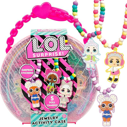 L.O.L. Surprise! Jewelry Activity Case, Create Custom Jewelry with 100+ Beads & Charms, DIY Kit for Kids Ages 6+