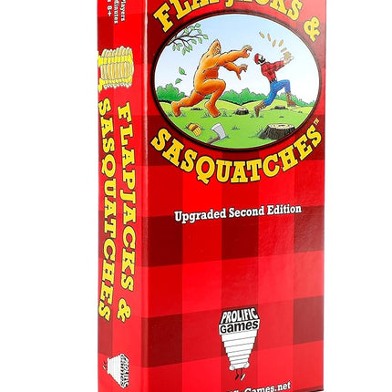 Prolific Games Flapjacks & Sasquatches - Upgraded 2nd Edition, Family Card & Dice Game for 2-8 Players, 20-Minute Rounds, Fun for Kids & Adults, Perfect for Family Game Nights and Camping Trips