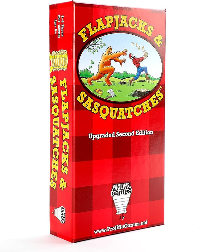 Prolific Games Flapjacks & Sasquatches - Upgraded 2nd Edition, Family Card & Dice Game for 2-8 Players, 20-Minute Rounds, Fun for Kids & Adults, Perfect for Family Game Nights and Camping Trips