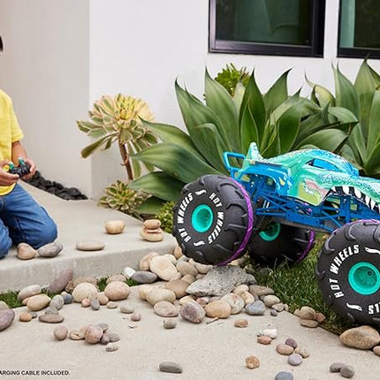 Hot Wheels RC Monster Trucks Mega-Wrex in 1:6th Scale, Extra Large Remote-Control Toy Truck, More Than 2ft Long