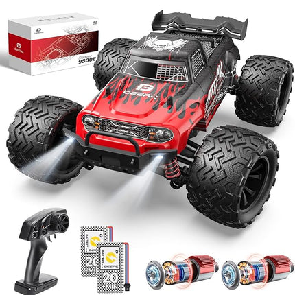DEERC 9500E 1:16 Scale All Terrain RC Car, 4x4 High Speed 40 KPH RC Truck, 2.4Ghz Remote Control Truck with 2 Batteries, Off-Road Monster Truck for Adults Kids