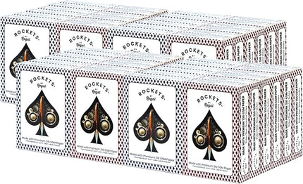Regal Games [48 Decks] Rockets Bulk Playing Cards Set for Adults & Professionals - 310 GSM Linen Finish - Poker Cards for Blackjack, Euchre, Canasta - Casino Grade, Travel & Game Night Cards