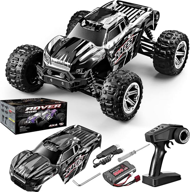1/16 RTR Brushless Fast RC Cars for Adults, Max 42mph Electric Off-Road RC Truck, High Speed RC Car 4X4 Remote Control Car with 2 Lipo Batteries for Adult