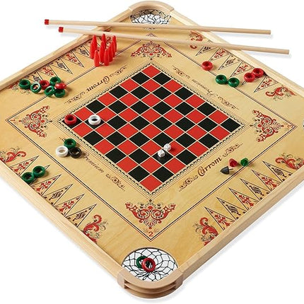 Carrom Board Game Set — Large Board Games for Adults & Children — Over 85 Board Games for Family Game Night — All in One Board Game Set