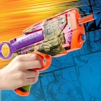 Nerf Marvel Hulk Dart Blaster | 4 Nerf N1 Foam Darts | Hulk-Inspired Blaster Skin Designs | Kids Gifts |Outdoor Toys & Games for Ages 8+ (Amazon Exclusive)