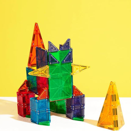 MAGNA-TILES Combo 62-Piece Magnetic Construction Set, The Original Magnetic Building Brand