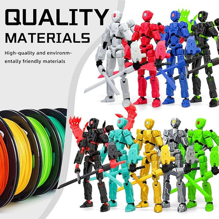 8Inch T13 Action Figure Assembly Completed,3D Printed Multi-Jointed Movable Toy Nova 13 Action Figures Desktop Decorations for Game Lovers Toy (Luminous Blue)