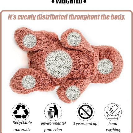 16" | 2 Pounds Pink Hippo Weighted Stuffed Animals,Sensory Comfort Plush Throw Pillow Toy,Kawaii Plushies Hugging Toy Gifts for Kids & Adults (Hippopotamus, 16 inch 2 Pounds)