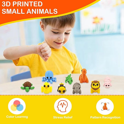 25PCS Animals Figures, Mini 3D Printed Animals Fidget Toys for Halloween, Fun Party Favors for Kids, Unique Birthday Gift, Classroom Rewards, 3D Printed Desk Pets Articulated Toy