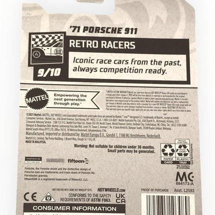 Hot Wheels '71 Porsche 911 (White) 2023 Retro Racers