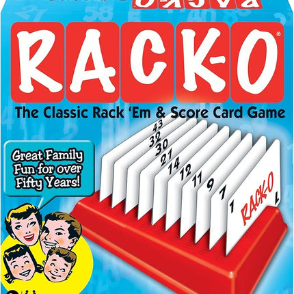 Winning Moves Rack-O Retro Game Games USA, Classic Tabletop Game Enjoyed by Families Since The 1950's! Ages 8+, 2-4 Players (6122)