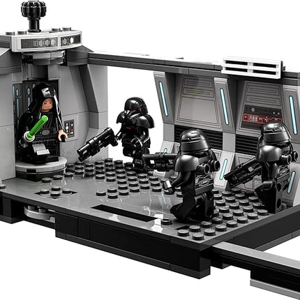 LEGO Star Wars Dark Trooper Attack Set, Mandalorian Building Toy 75324, with Revolving Elevator, Luke Skywalker Minifigure and Lightsaber, Pretend Play Star Wars Building Set for Kids Age 8+ Years Old