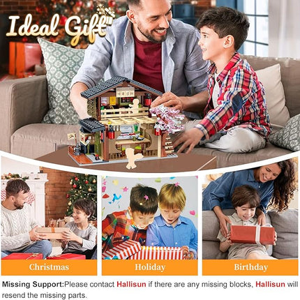 Toy Building Block, Japanese Sushi Shop Model Kit, Compatible with Regular Size Brick, Creative Construction, Shop House City View, Birthday Gift for Adult Children Kids Boys Girls 8+ 763 PCS