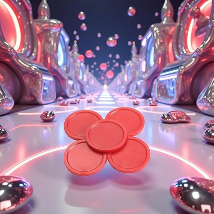 BWESOO 5Pcs Red Mini Air Hockey Table Pucks 50mm Puck Children Table New 2-inch Convenient and Attractive Air Hockey Arcade and Table Games