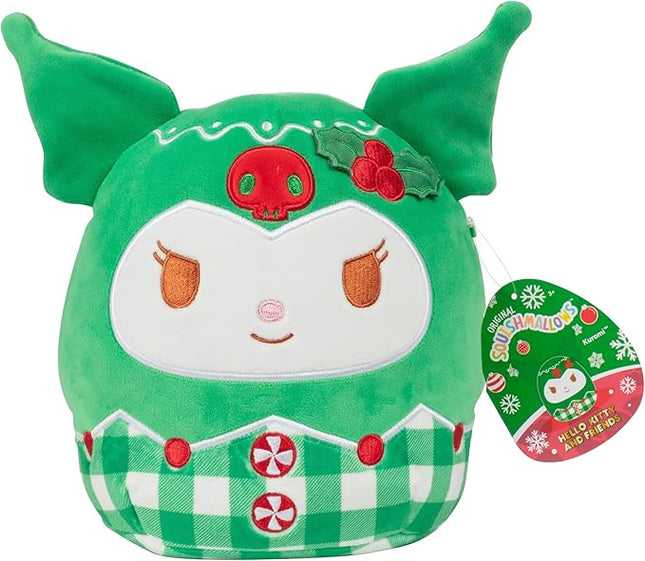 Squishmallows Original 8-Inch Hello Kitty: Kuromi Christmas Plush - Official Jazwares Sanrio - Collectible Soft & Squishy Stuffed Animal Toy- 2025 Limited Edition Gift for Kids, Girls & Boys