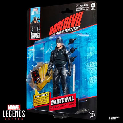 Marvel Legends Series Daredevil, The Man Without Fear Comics-Inspired Collectible 6-Inch Scale Action Figure with Character-Sized Comic Accessory