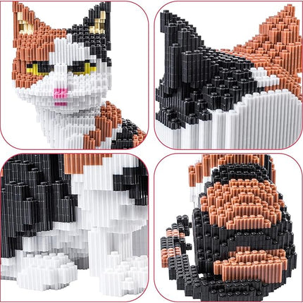 Cat Building Blocks Sets 3D Puzzles Toys Ornaments, 4800pcs Particle Building Blocks, Improve Thinking Concentration, Kids Toys Gifts