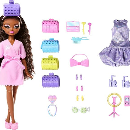 Barbie Dream GET Ready Brooklyn” Fashion Doll with Stylized Hair, Including Surprise Hair Accessories & 15+ Looks