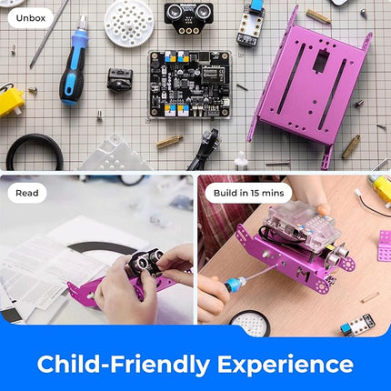Makeblock mBot Robot Kit, STEM Projects for Kids Ages 8-12 Learn to Code with Scratch Arduino, Robot Kit for Kids, Computer Programming for Beginners Gift for Boys and Girls 8 Pink