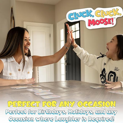 Hour Time Games Cluck Cluck Moose – Hilarious Animal-Themed Card Game for a Fun Family Game Night, Family Games for Kids & Families, Reunion Gift Ideas, Fun Stuff for Reunions & Ideal Gifts for Ages 4