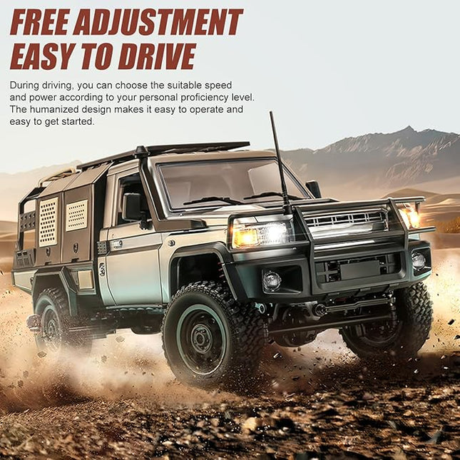 1/12 Scale RC Crawler, MN-82S Remote Control Car, 2.4GHz 4WD Off Road Rock Crawler Vehicle with Lights, DIY Land Cruiser Pickup Truck Toy for Adults