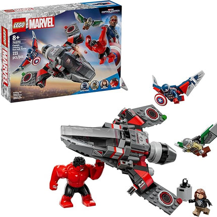 LEGO Marvel Captain America vs. Red Hulk Battle Building Set - Avengers Toy for Kids - Birthday Gift for Boys and Girls Ages 7+ - Includes Hulk Action Figure and Super Hero Minifigures - 76292