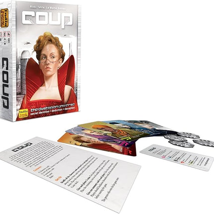 Coup - The Fast, Fun Bluffing Party Game for 2-6 Players. Perfect for Family Game Night with your Teens or Friends. Can you get away with your bluff? Over 1 Million copies sold!