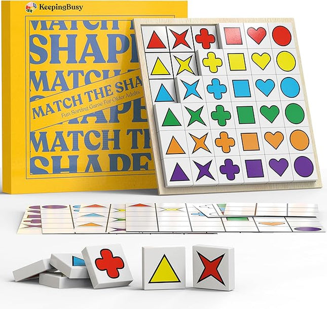 Keeping Busy Match The Shapes Large Dementia Activities for Seniors Dementia Products for Elderly Memory Games for Seniors Alzheimers Products for Elderly Alzheimers Activities Memory Games for Adults
