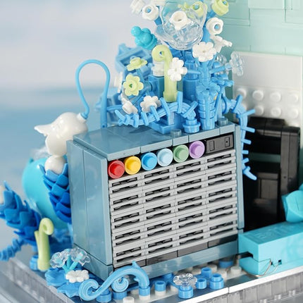 Flower Bouquet Guitar Building Blocks Set, 1125PCS Music Instruments Guitar Bricks Set, Gifts for Adults and Kids (bass)