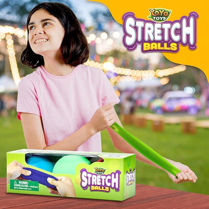 YoYa Toys Pull, Stretch and Squeeze Stress Balls - 3 Balls, Elastic Sensory Balls for Stress and Anxiety Relief, Autism and Special Needs Toys, Calming Fidgets for Kids and Adults, Ideal for Classroom