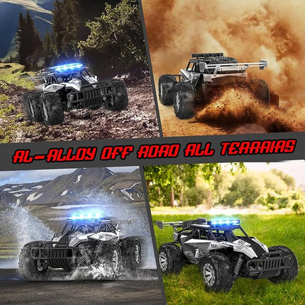 BLUEJAY Remote Control Car, 2.4GHz High Speed 33KM/H RC Cars Toys, 1:12 Monster RC Truck Off Road with LED Headlight and Rechargeable Battery Gifts for Adults Boys 8-12