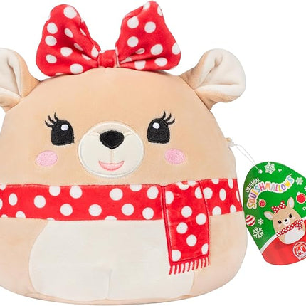 Squishmallows Original 8-Inch Clarice - Rudolph The Red Nosed Reindeer - Official Jazwares Christmas Plush - Collectible Soft & Squishy Stuffed Animal Toy - Gift for Kids, Girls & Boys