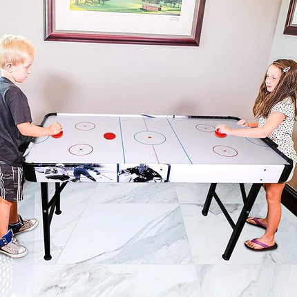Point Games Air Hockey Table for Kids - Electric Powered Air Hockey Game - Foldable & Tabletop - Air Hockey for Kids & Adults - Games for Girls & Boys