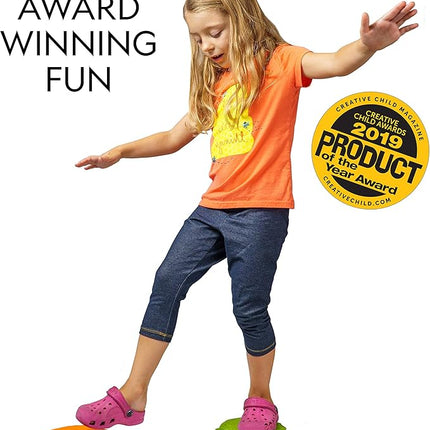 NATIONAL GEOGRAPHIC Stepping Stones for Kids – 10 Soft Durable, Encourage Toddler Balance & Gross Motor Skills, Indoor & Outdoor Toys, Balance Stones, Obstacle Course (Amazon Exclusive)