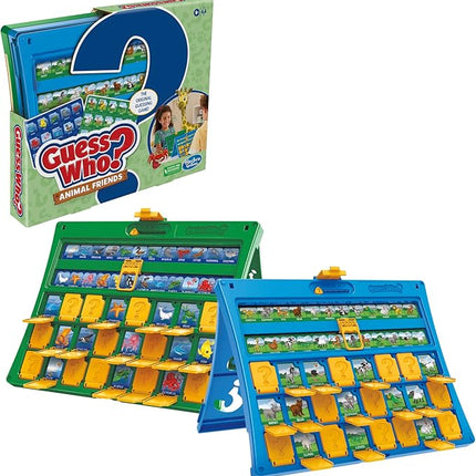 Hasbro Gaming Guess Who? Animal Friends Game | 2 Double-Sided Animal Sheets | 2-Player Board Games for Kids | Back to School Gifts | Ages 6+ (Amazon Exclusive)