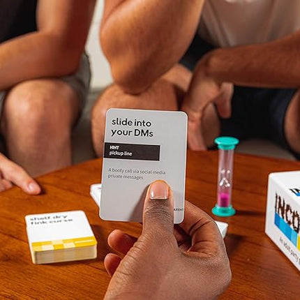 WHAT DO YOU MEME? Incohearent, The Guess The Gibberish Party Game by Relatable, A Funny Card Game for Adults, Great for Game Night Games, Includes 400 Cards, Instructions, and 1 Sand Timer