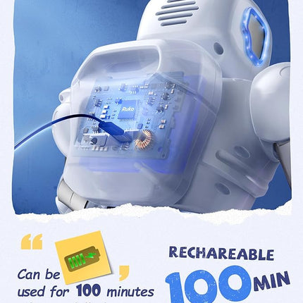 Ruko 1088 Smart Robots for Kids, Large Programmable Interactive RC Robot with Voice Control, APP Control, Present for 4 5 6 7 8 9 Years Old Kids Boys and Girls