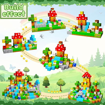 Bbiamsleep 120 PCS Building Blocks Fairy Garden Set for Christmas Birthday Gifts