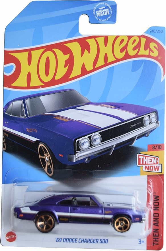 Hot Wheels '69 Dodge Charger 500, Then and Now 8/10 [Purple] 240/250