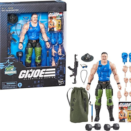 G.I. Joe Classified Series #129, Mad Marauders SGT Slaughter, Collectible 6 Inch Action Figure with 18 Accessories