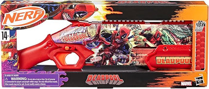 Nerf Marvel Deadpool Blaster, 16 Nerf Rival Accu-Rounds, Pump Action, Breech Load, Gifts for Teens, 14+